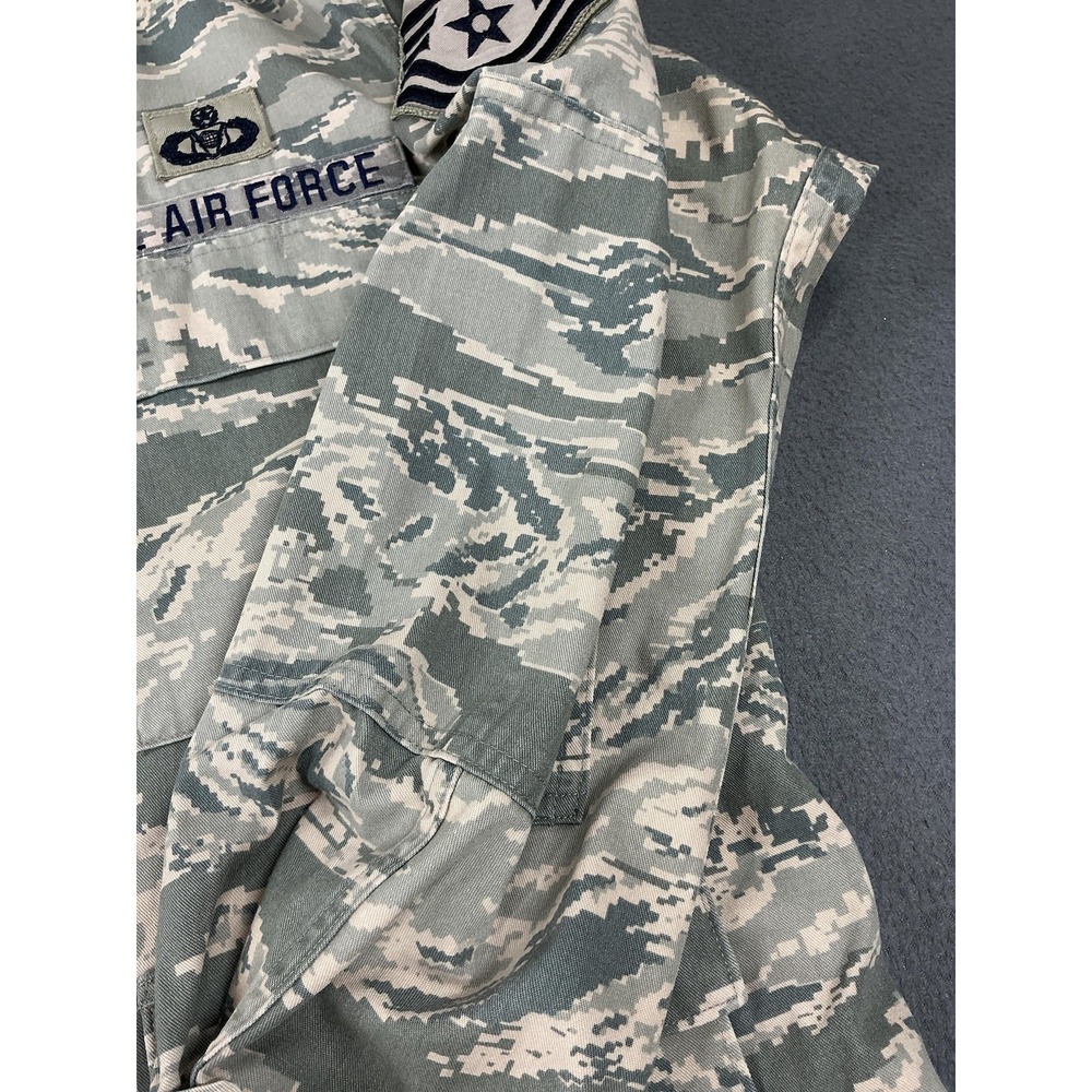 American Apparel Jacket Mens 42s Green Camo Air Force Utility Coat Patches View 4